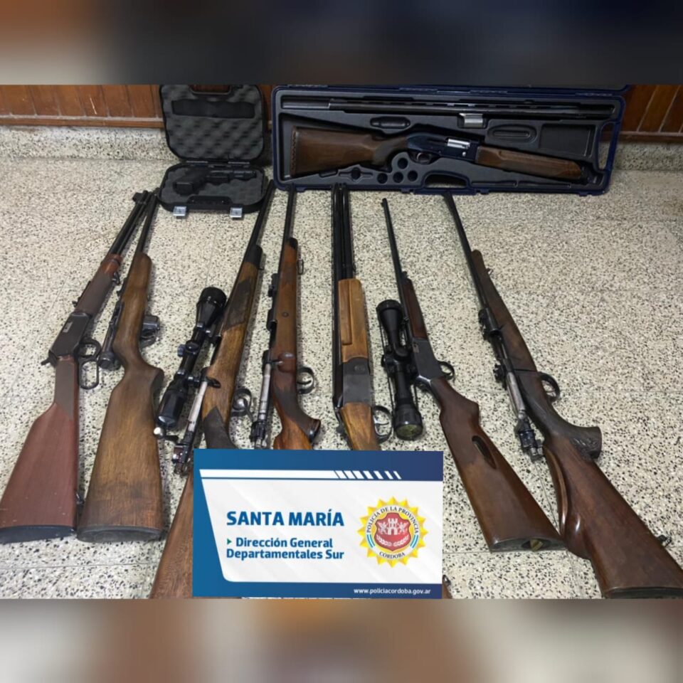 Incautaron nueve armas en una casa de Dique Chico