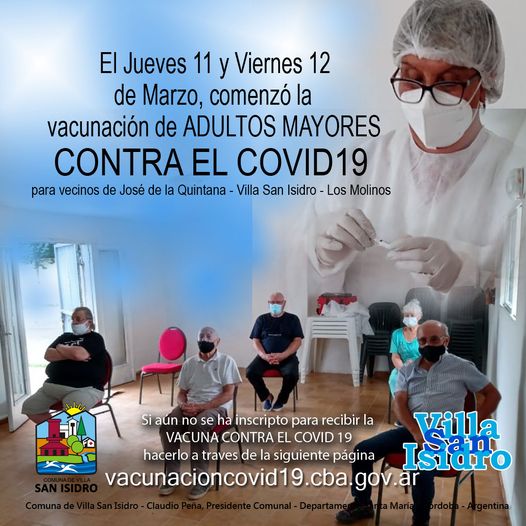 San Isidro ya vacunó a 28 adultos mayores