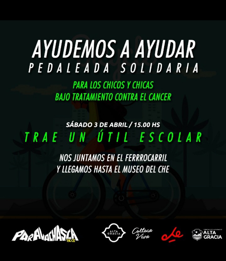 Este sábado llevará a cabo la pedaleada solidaria "Ayudemos a Ayudar"