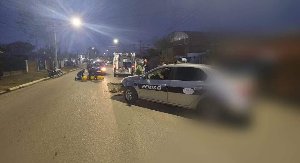 Accidente de tránsito en Av. Yrigoyen: un herido