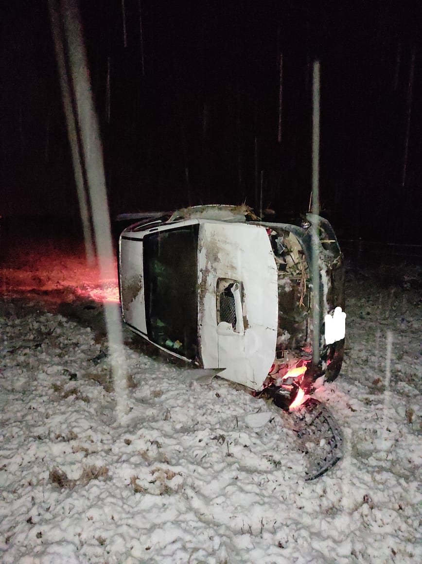 Llegó la nieve, también los accidentes