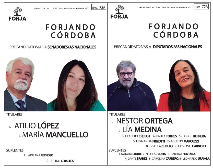 Los candidatos del Frente Forjando Córdoba visitarán Alta Gracia