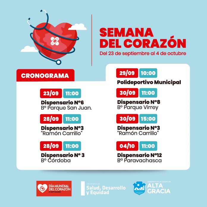 Se llevarán a cabo actividades de promoción por la Semana del corazón