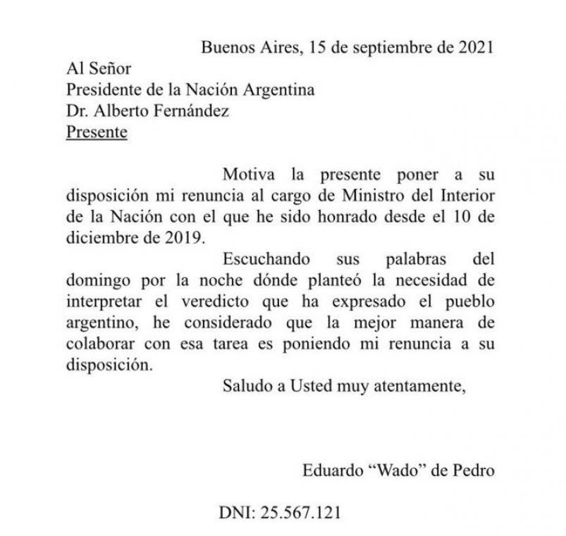 Cinco funcionarios ultra K presentaron su renuncia a Alberto Fernández