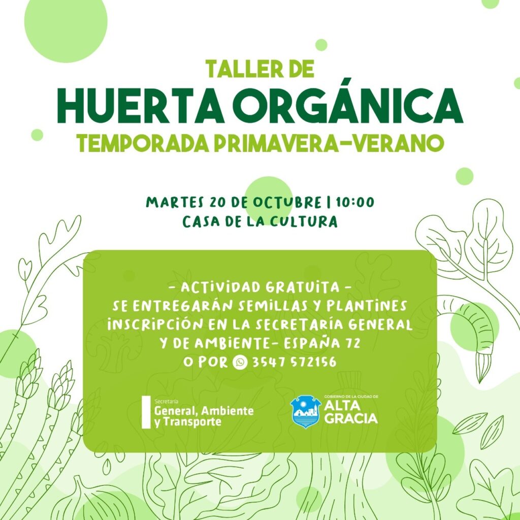 Organizan un nuevo taller de Huerta Familiar 