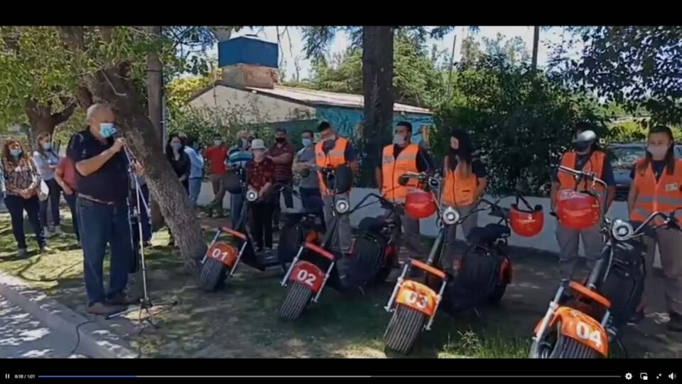 Santa Ana es el primer municipio en incorporar motos eléctricas