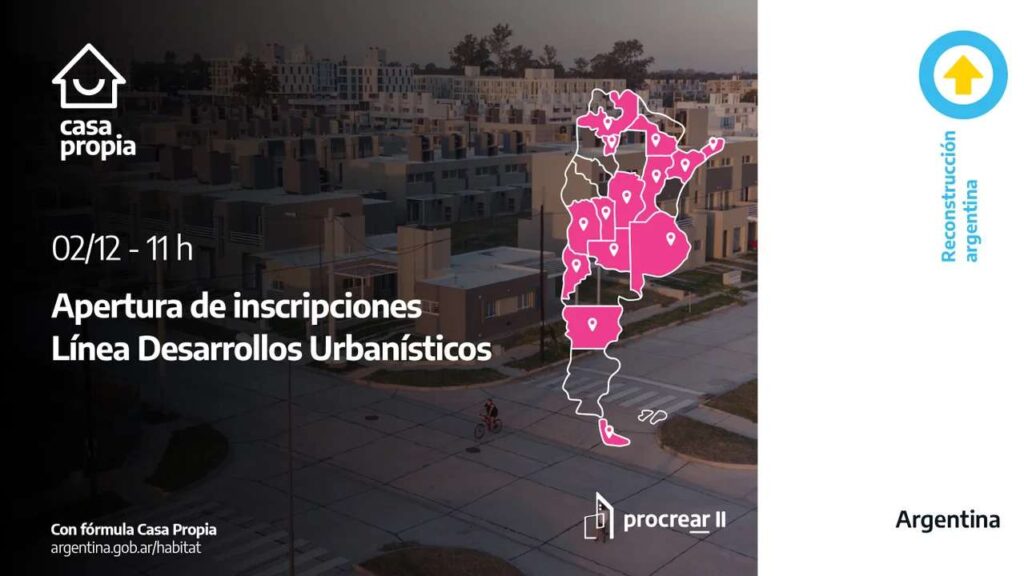 Procrear II: comenzaron las inscripciones para sorteos de viviendas y Córdoba está incluida