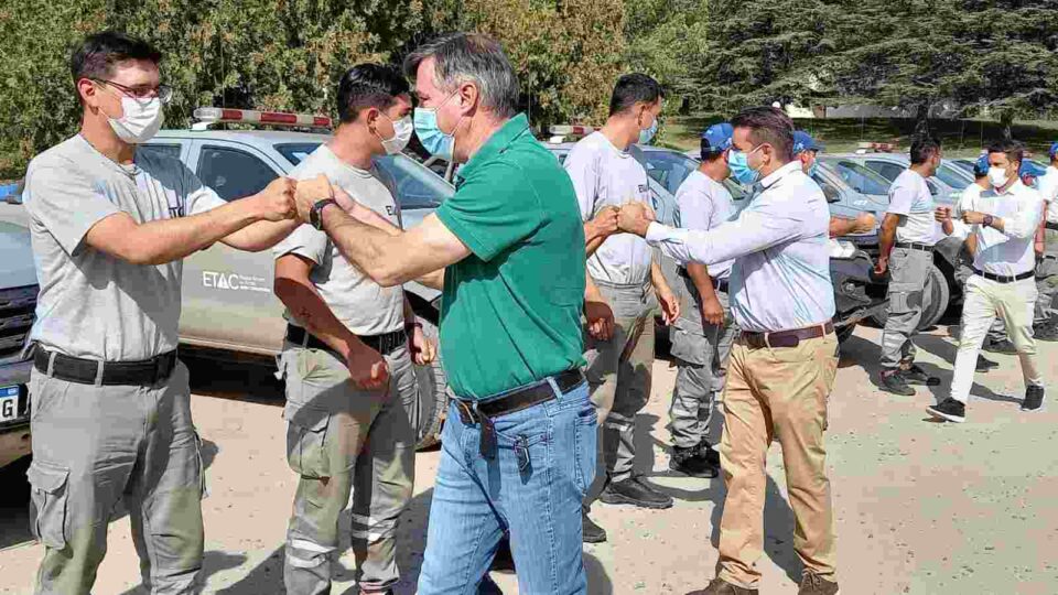 Brigadistas que ayudaron con los incendios de Aluminé, fueron recibidos en Alta Gracia