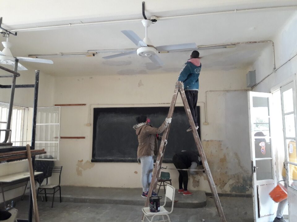 Avanzan los trabajos de refacción en el colegio San Martín