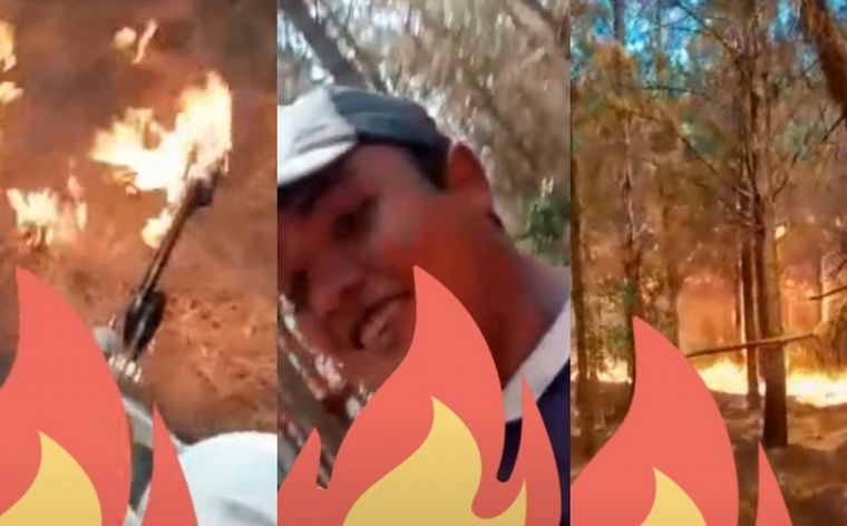 Indignante: se filmó quemando un bosque en Corrientes mientras se jactaba de su "hazaña"