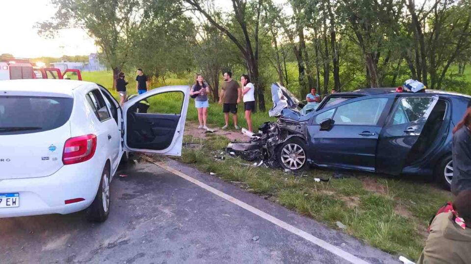 Tremendo choque frontal con siete heridos en la Ruta C-45 cerca de Punta del Agua