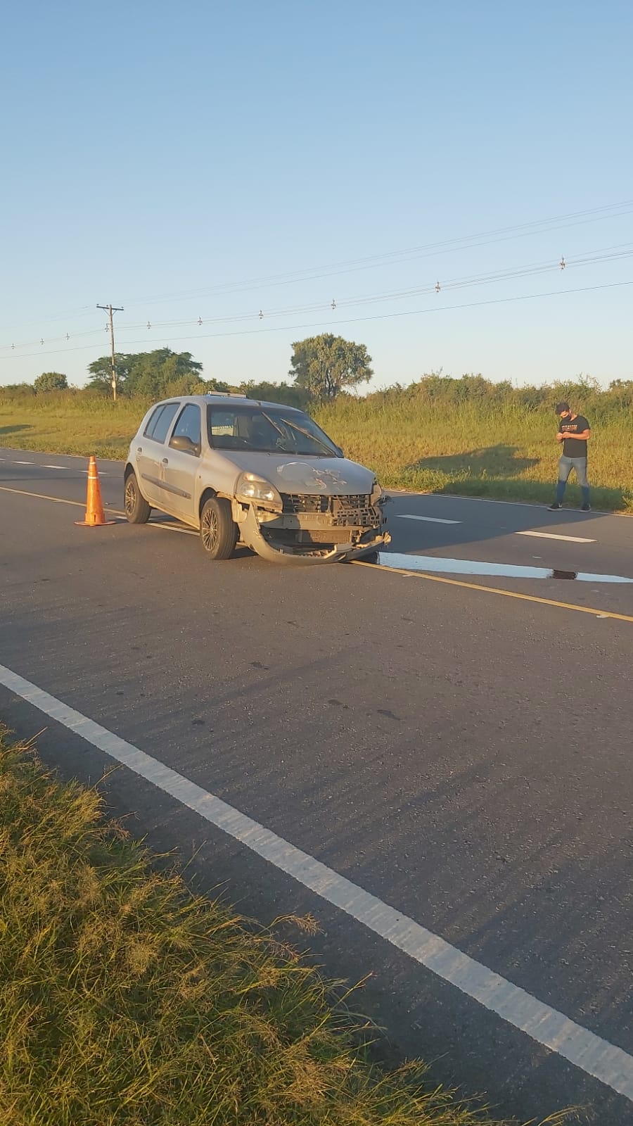 Choque frontal en Ruta C-45 al km 5: no hubo heridos