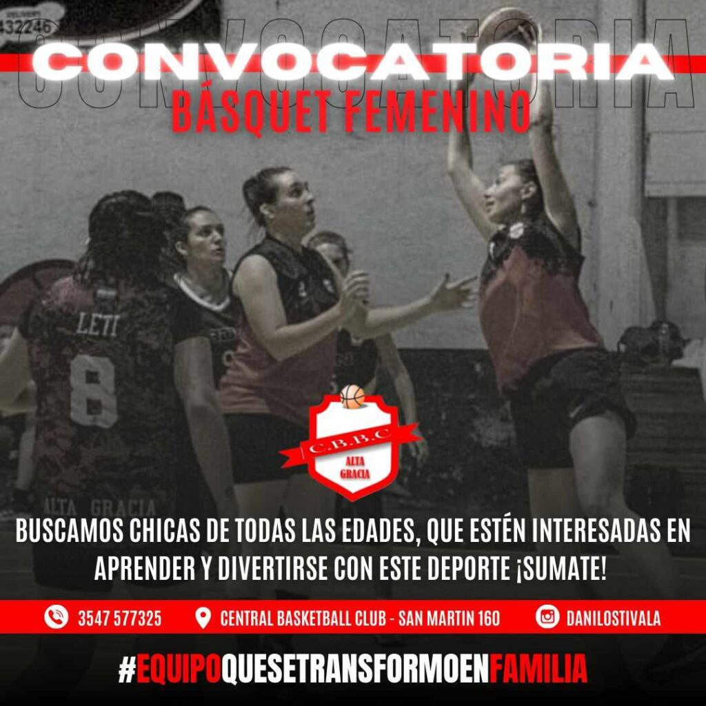 Básquet Femenino: Inicia una nueva convocatoria de jugadoras en el Club Central