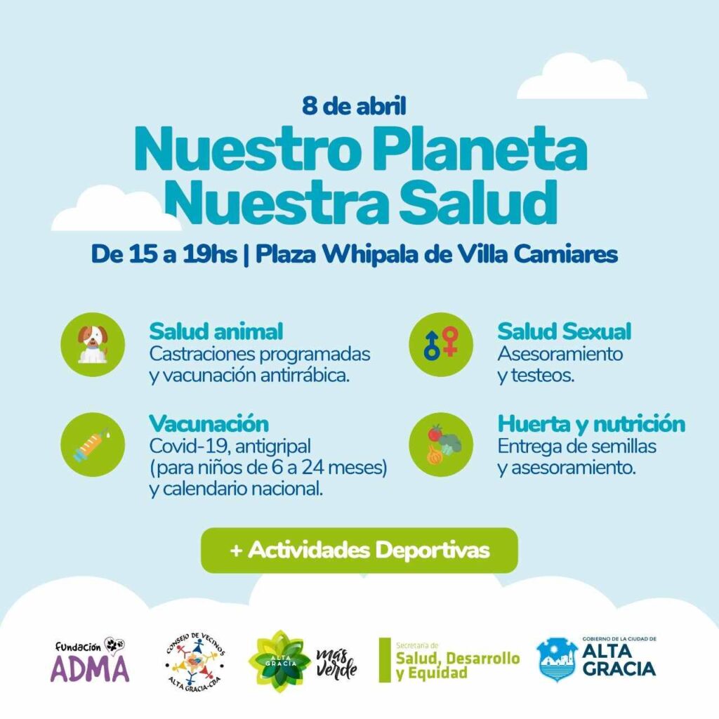 Día Mundial de la Salud: Se llevarán a cabo actividades en Villa Camiares