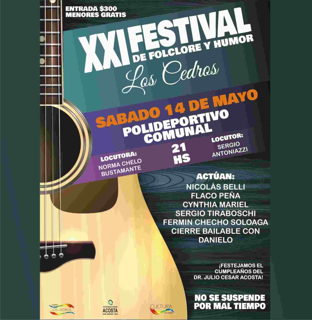 Los Cedros: llega el XXI Festival de Folclore y Humor