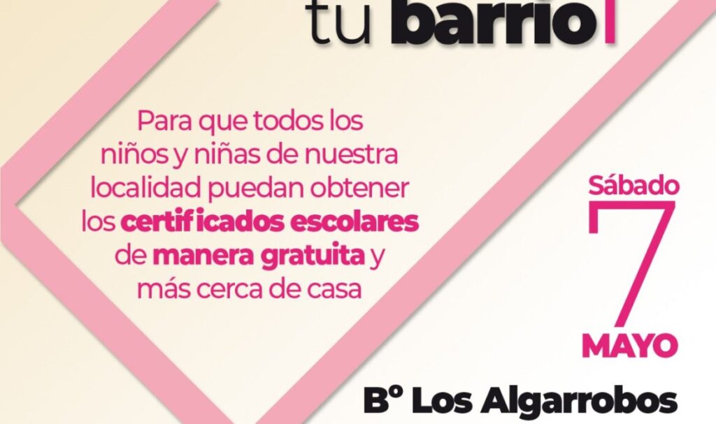 Anisacate: Llega una nueva fecha de la Ficha en tu barrio a Los Algarrobos