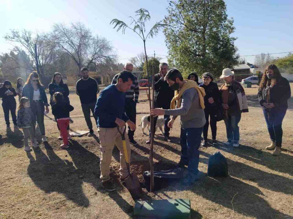 Santa Ana: Vecinos plantaron un árbol en homenaje a Cintia Burgos