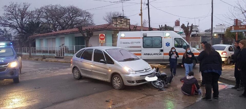 Una motociclista herida tras un accidente en Malagueño