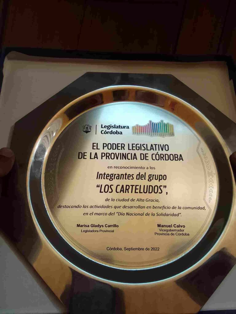 Los Carteludos fueron distinguidos por la Legislatura de Córdoba