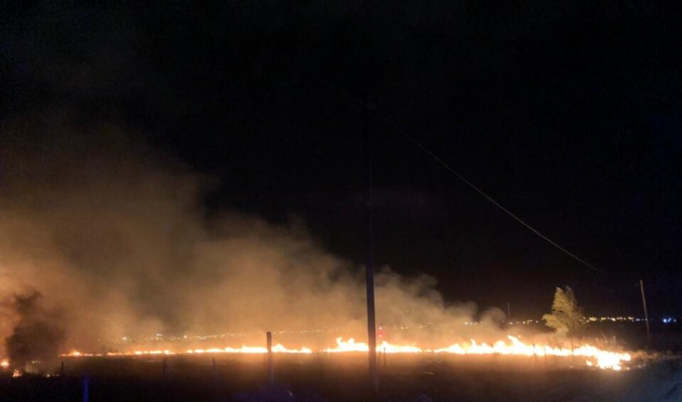 Se quemaron tres hectáreas de pastizales en Villa del Prado