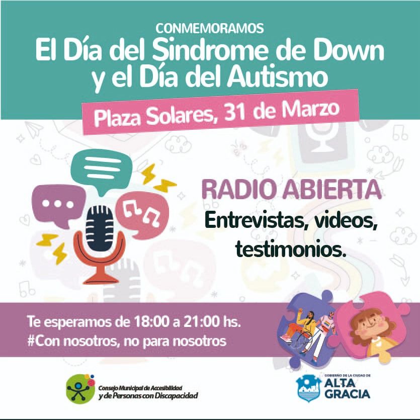 Realizarán una jornada de Radio Abierta por la inclusión