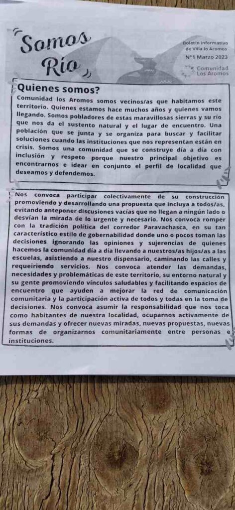 Cansados de la política tradicional, vecinos de Los Aromos armaron su propio partido