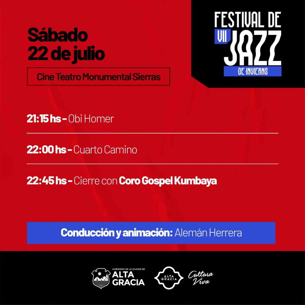 Alta Gracia vuelve a recibir al "Festival de Jazz de Invierno"