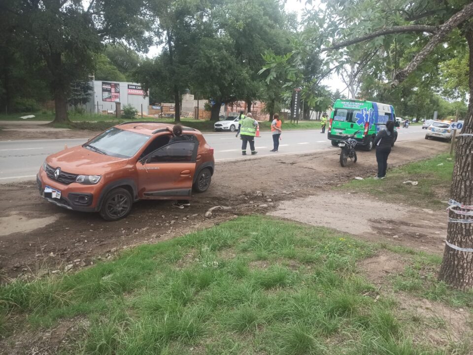 Accidente en Anisacate: el motociclista terminó en el hospital