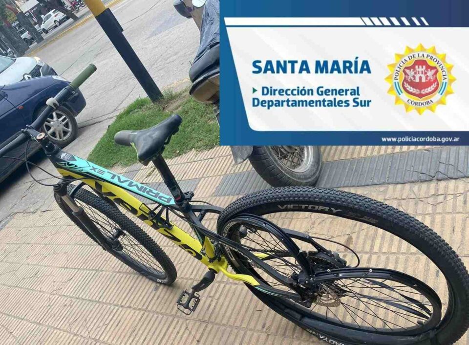 Robó una bicicleta, la abandonó y se fugó pero terminó detenido