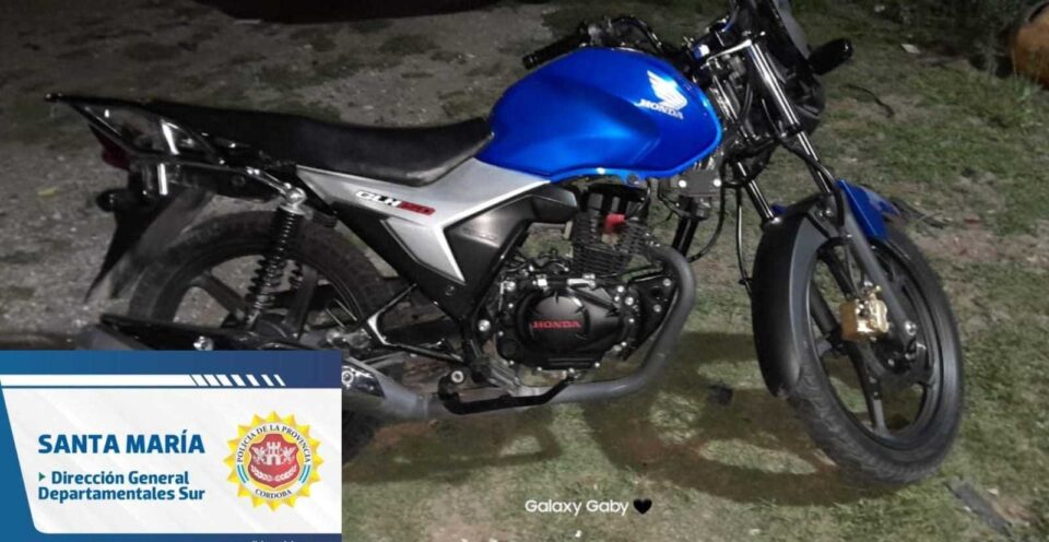 Encontraron una moto robada en Barrio Sur