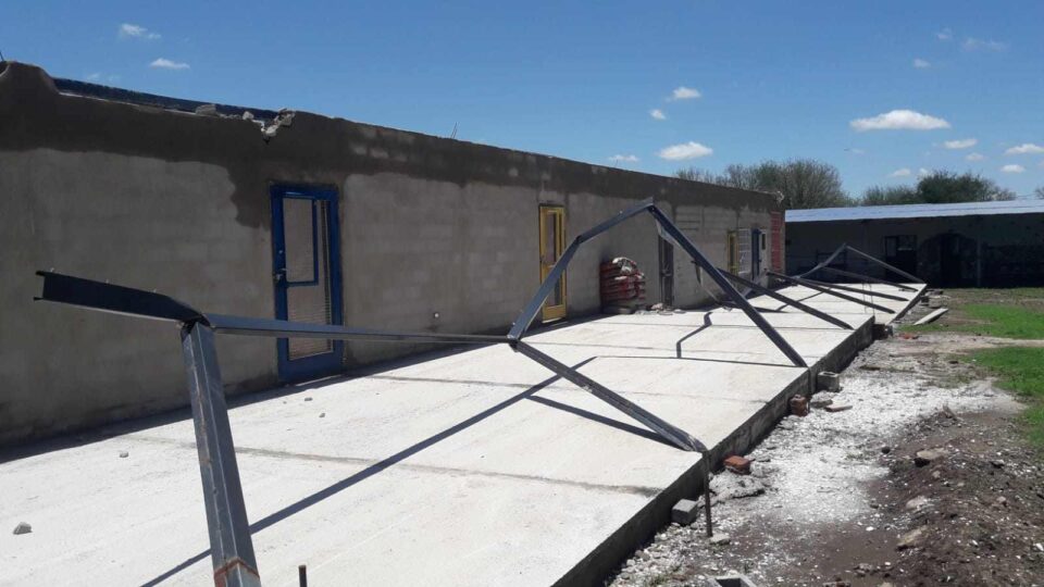 Graves destrozos en la Escuela Padre Viera por la tormenta