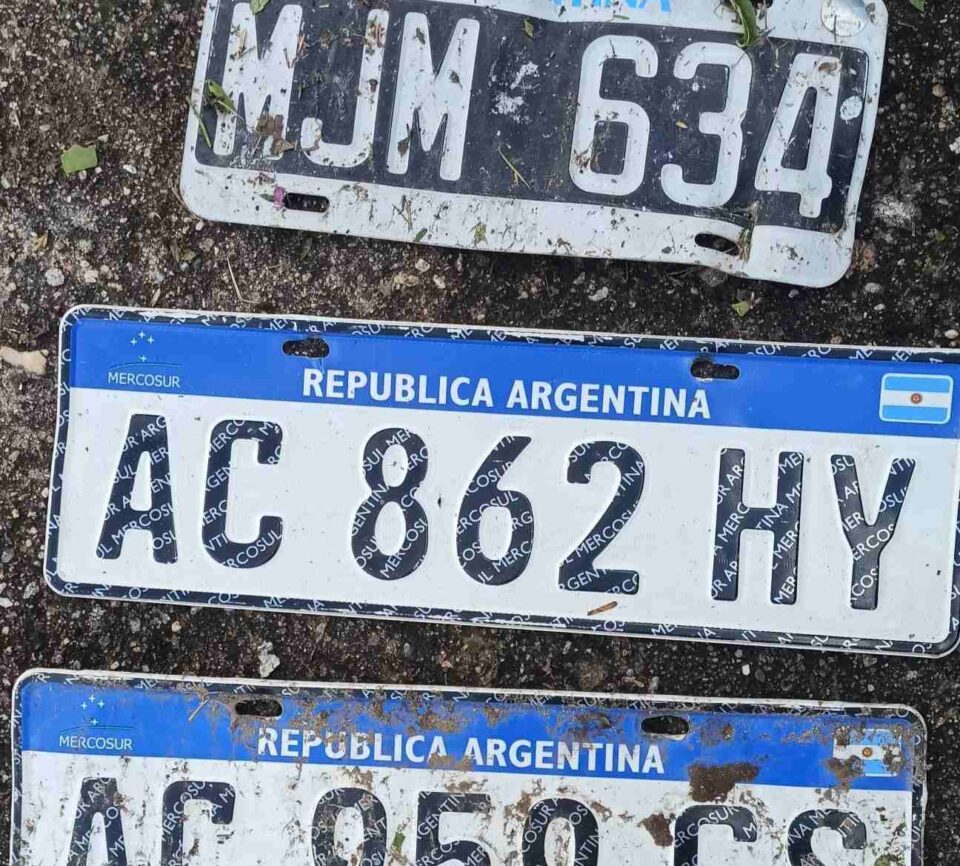 El diluvio se llevó varias patentes y los automovilistas las buscan por Facebook