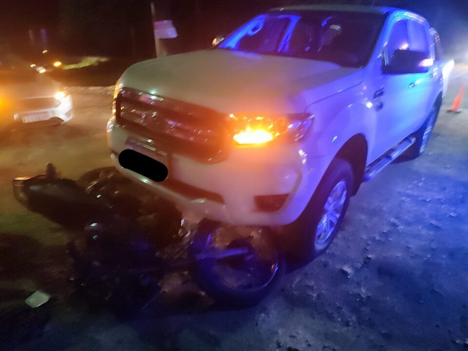 Un motociclista resultó herido tras chocar con una camioneta en Anisacate