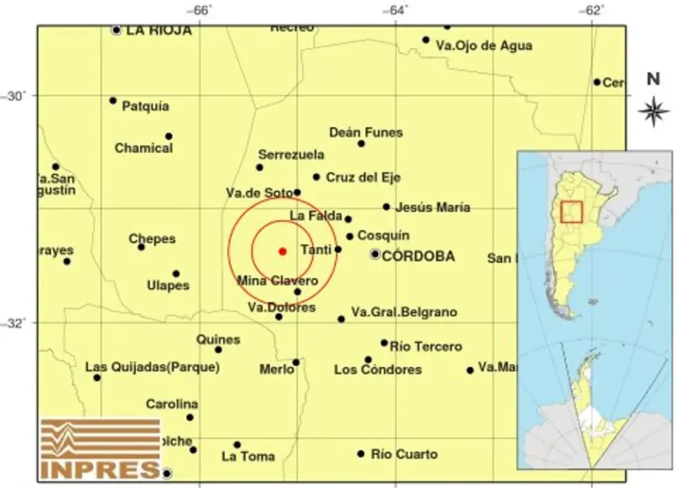 Sismo en Córdoba se sintió en varias localidades de interior