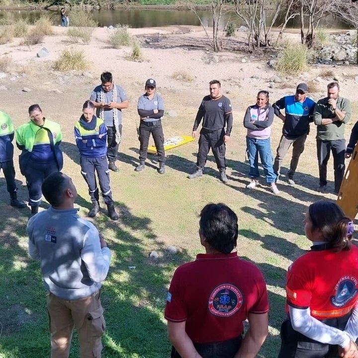 Los Aromos fue sede de una capacitación de Defensa Civil