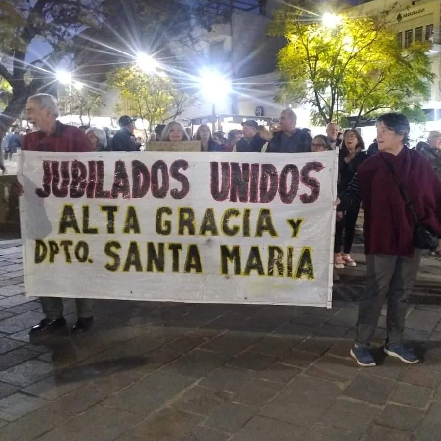 Marcha jubilados Alta Gracia