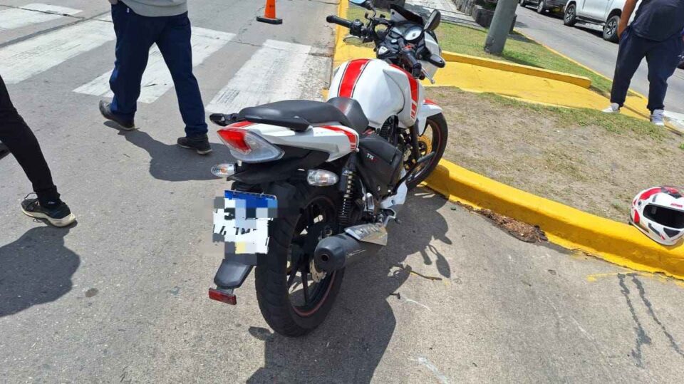 Un motociclista resultó herido en un accidente en Alta Gracia