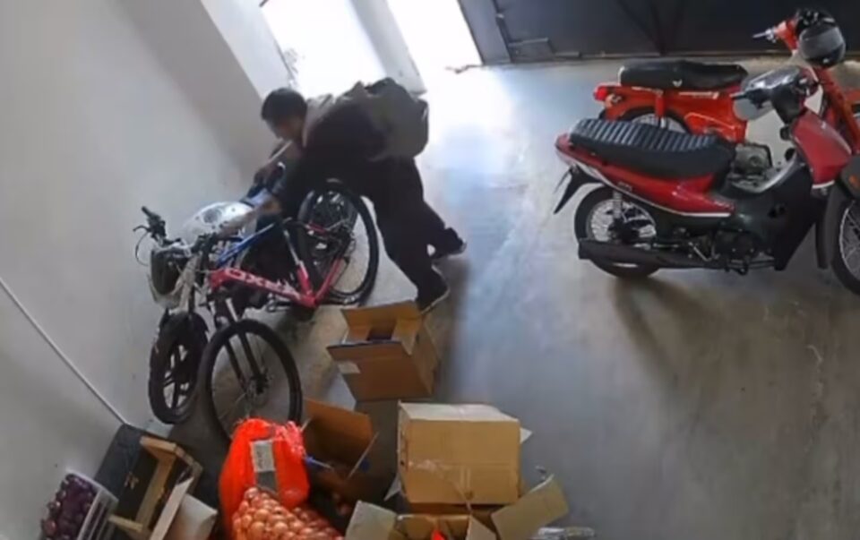 Se metió al depósito de una verdulería y le robó la bici a una empleada mientras trabajaba