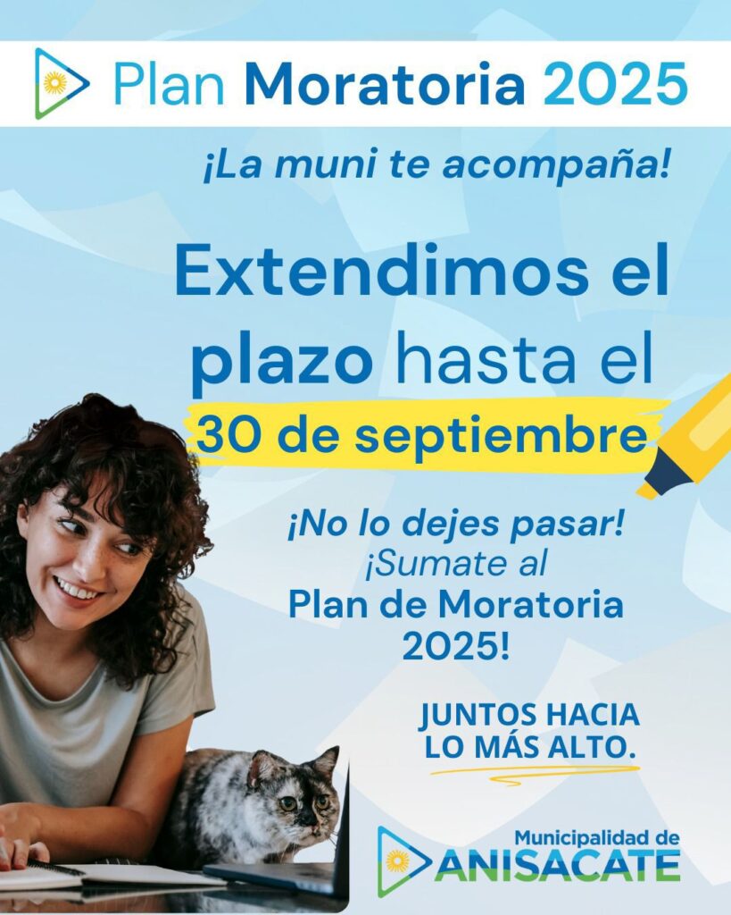La Municipalidad de Anisacate extendió la moratoria 2025