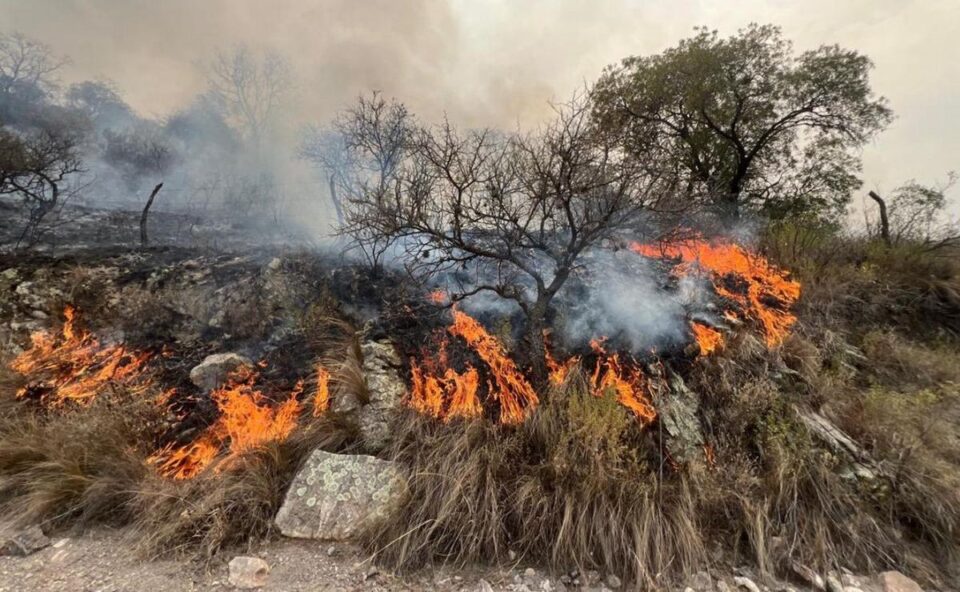 Sigue activo el incendio en Guasapampa: estiman que se quemaron 1.000 hectáreas