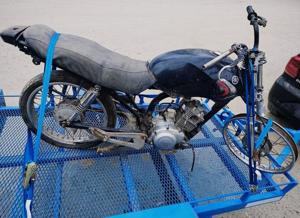 Policía secuestró una moto adulterada en control de verificación