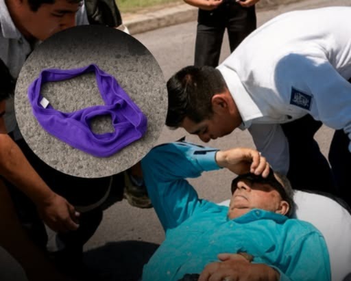 Un motociclista terminó en el piso tras un insólito accidente: una bombacha voló y le pegó en la cara