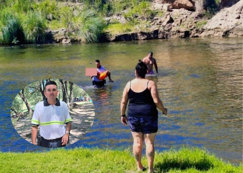 Un policía rescató a un menor que se ahogaba en el balneario de Despeñaderos