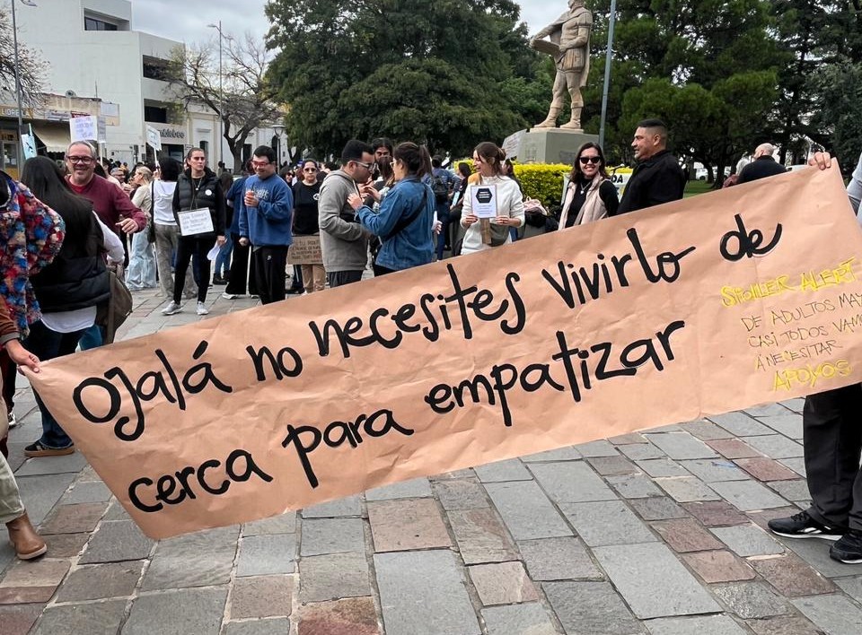 Paro nacional por discapacidad: fuerte movilización en la Plaza Solares de Alta Gracia