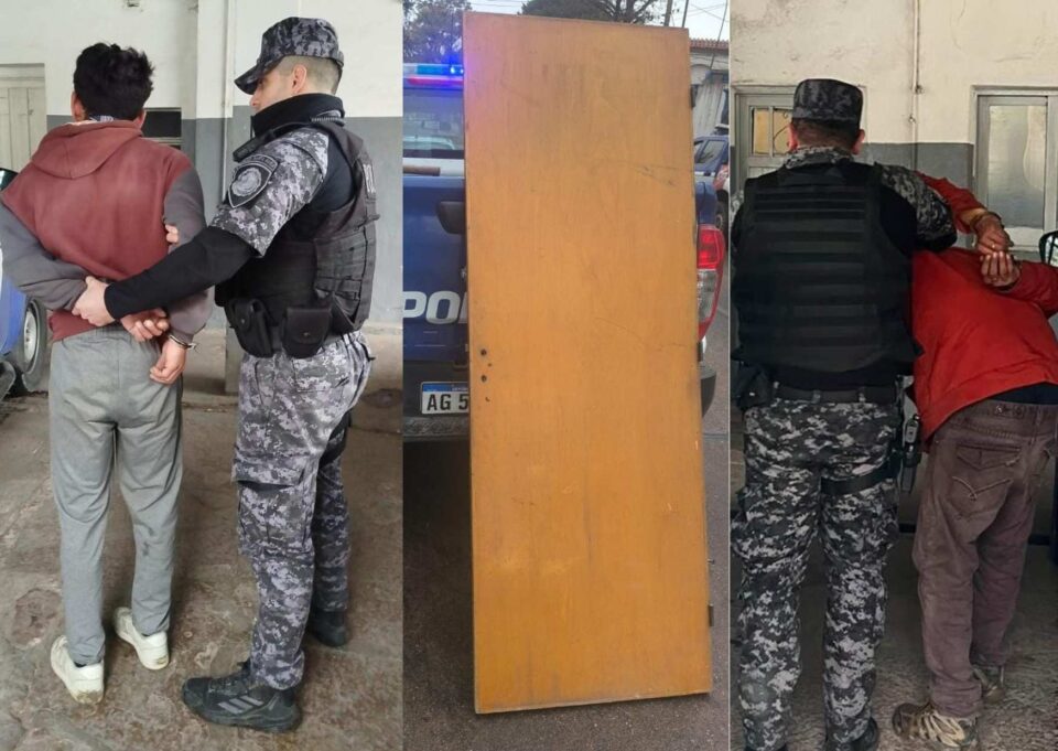 No era mudanza: los atraparon robando una puerta y los detuvieron