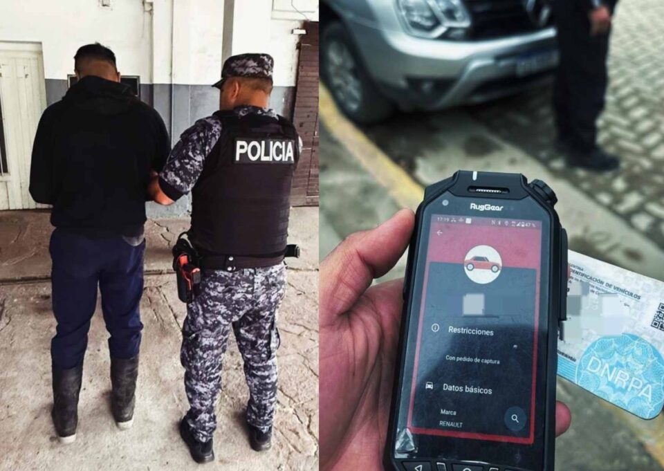 Cartón lleno: andaba en un auto con patentes robadas y un pedido de secuestro vigente