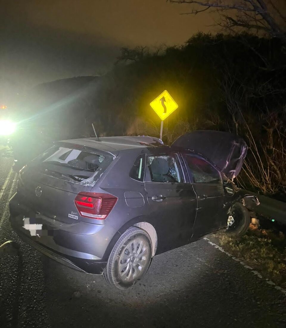 Gran choque en malagueño: un auto embistió a un caballo y hay heridos