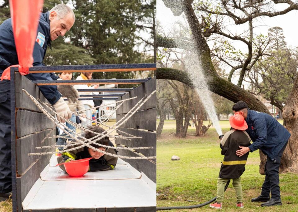 Bomberos Voluntarios acercaron prevención y vocación a los niños en el Día de las Infancias