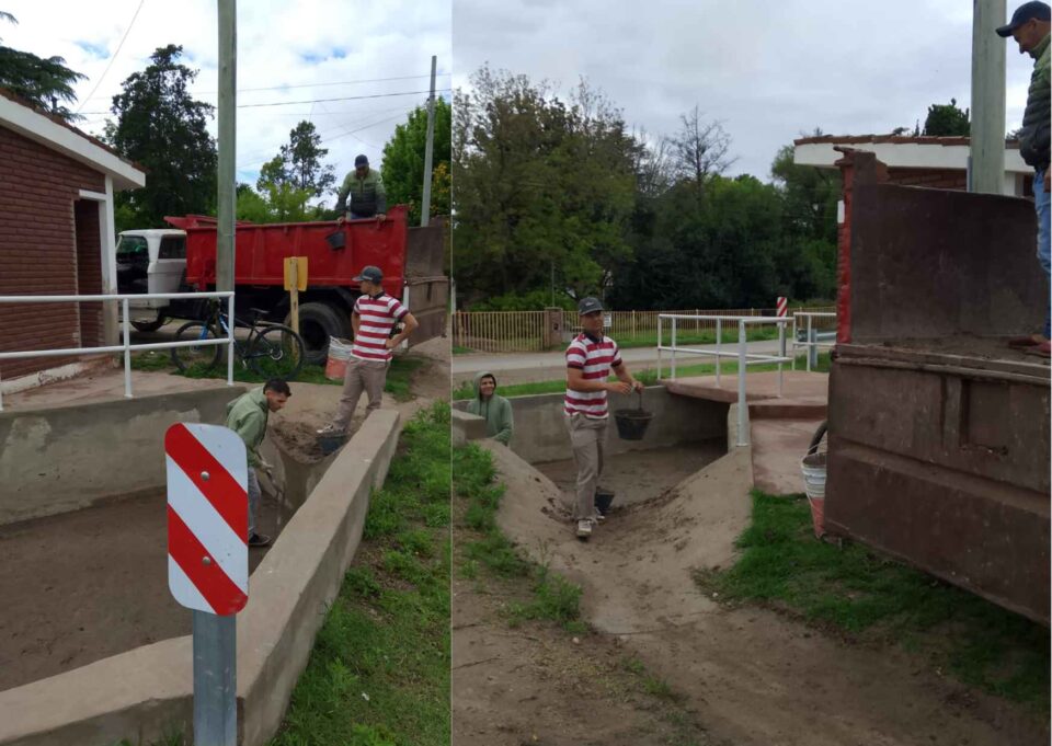 Villa La Bolsa realiza tareas de limpieza de alcantarillas y mejoras en la escuela